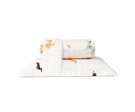 Jogo de Cobre-Leito Jazz Cachorrinhos Palha 200 Fios