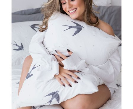 Jogo de Lençol Clássico Jazz Voe Alto Branco | Westwing