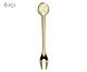 Jogo de Garfos para Aperitivo em Inox Kiss Gold24K, Dourado | WestwingNow