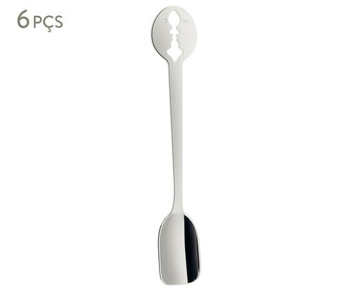 Jogo de Colheres para Café em Inox Kiss Sassolina Moka Spoon, Prata ou Metálico | WestwingNow