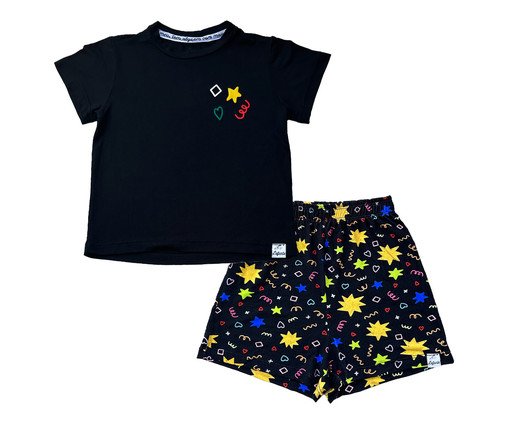 Pijama Happy Boom Curto, black | WestwingNow