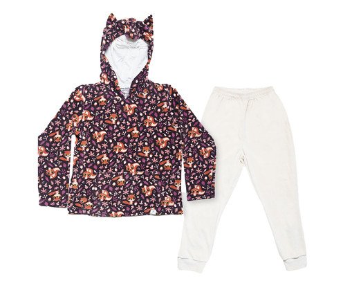 Pijama Longo Masai Mara Plush, brown | WestwingNow