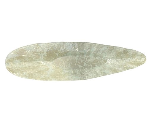 Centro de Mesa Oval Extra Grande Branco com Dourado, Branco | WestwingNow