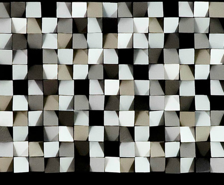Quadro com Vidro com Vidro Pixel Tis Branco e Cinza - 156x66 | WestwingNow