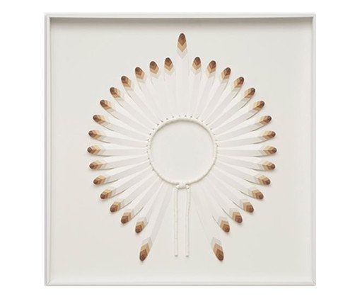 Quadro com Vidro Cocar Vermelho, Multicolorido | WestwingNow