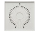 Quadro com Vidro Cocar Preto e Branco - 82x82cm, Multicolorido | WestwingNow