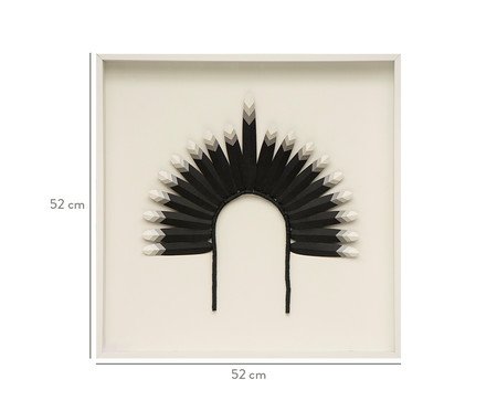 Quadro com Vidro Cocar Preto | Westwing