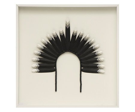 Quadro com Vidro Cocar Preto | Westwing