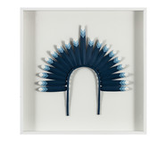 Quadro com Vidro Cocar Azul - 51x51cm | WestwingNow