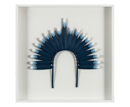 Quadro com Vidro Cocar Azul | Westwing