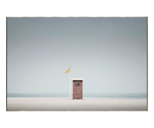 Quadro com Vidro Cabine Praia, Multicolorido | WestwingNow