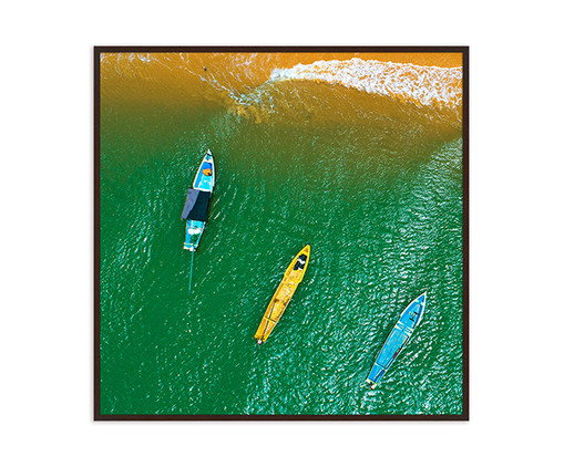 Quadro com Vidro Paisagem Mar e Navegação Phoebe I - 93X93, colorido | WestwingNow