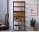 Estante  Concept Home Office Nogal - Preto, wood pattern | WestwingNow