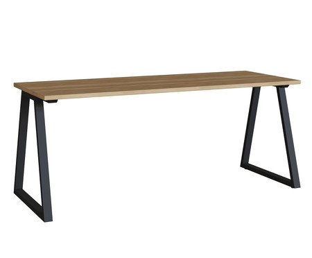 Mesa Escrivaninha Concept Home Office Nogal Sevilha - Preto | Westwing