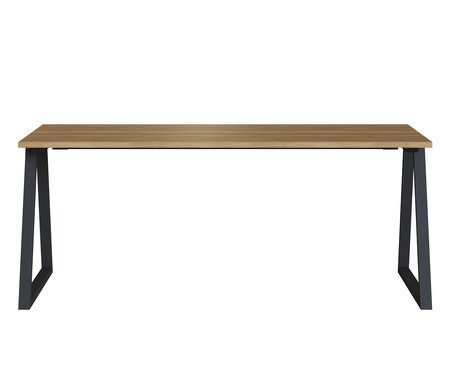 Mesa Escrivaninha Concept Home Office Nogal Sevilha - Preto | Westwing