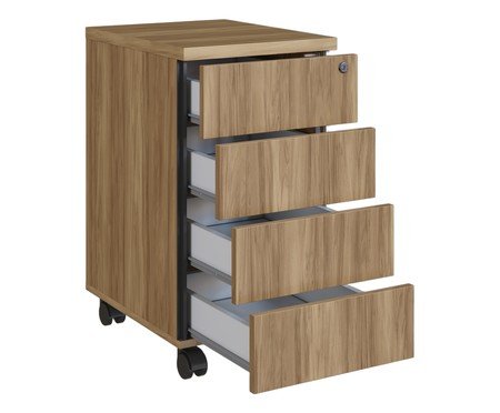Mesa Escrivaninha Gaveteiro  Concept Home Office Nogal - Preto | Westwing