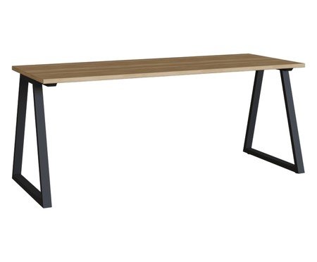 Mesa Escrivaninha Gaveteiro  Concept Home Office Nogal - Preto | Westwing
