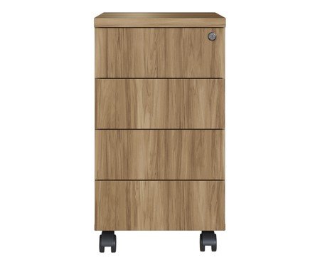 Mesa Escrivaninha Gaveteiro  Concept Home Office Nogal - Preto | Westwing
