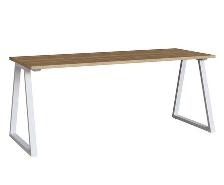 Mesa Escrivaninha Concept Home Office Nogal Sevilha - Branco | Westwing