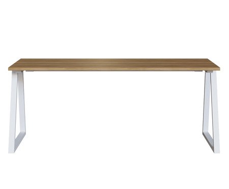 Mesa Escrivaninha Concept Home Office Nogal Sevilha - Branco