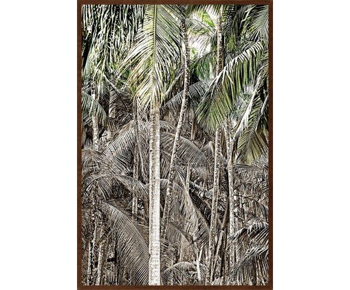 Quadro com Vidro Palmeiras Sienna I - 123X83, colorido | WestwingNow