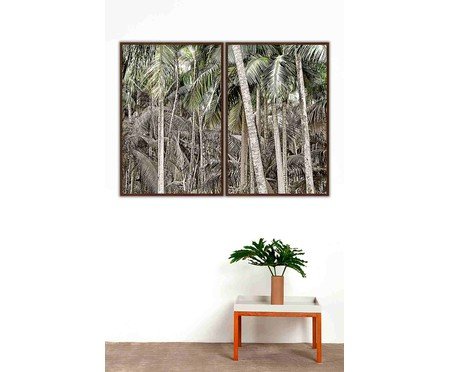 Jogo de Quadros com Vidro Palmeiras Sienna - 123x83cm | Westwing