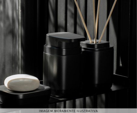 Porta Sabonete Líquido Aura Preto | Westwing