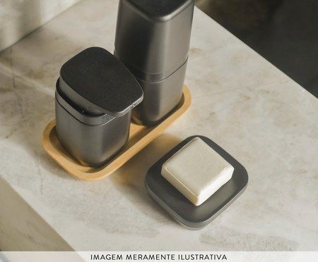 Porta Sabonete Líquido Aura Preto | Westwing