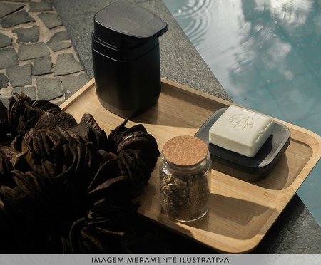 Porta Sabonete Líquido Aura Preto | Westwing