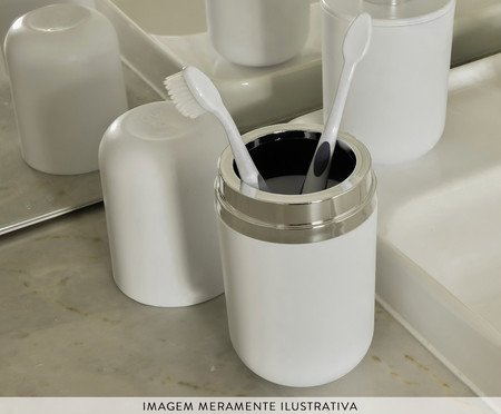 Porta Escova Verso Branco - 760ml | Westwing