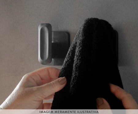 Jogo de Ganchos de Parede Eleve Preto | Westwing