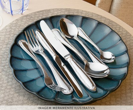 Jogo de Garfos para Sobremesa em Inox Croisé | Westwing