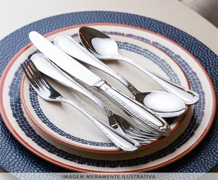 Jogo de Garfos para Sobremesa em Inox Croisé | Westwing