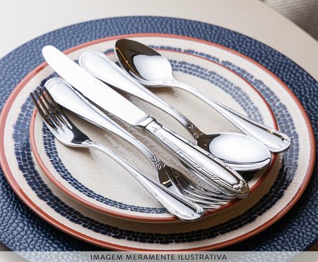 Jogo de Garfos para Sobremesa em Inox Croisé | Westwing