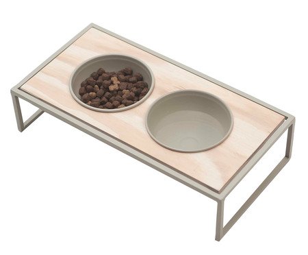 Comedouro para Pet Sardes - Taupe | Westwing