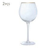 Jogo de Taças Frisé Clear Gold - 550ml | WestwingNow