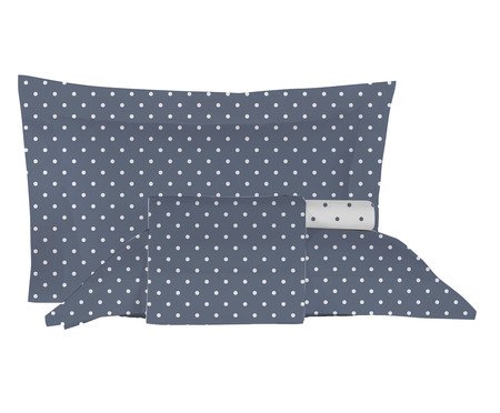 Jogo de Lençol Fios Prime  Poa Indigo | Westwing