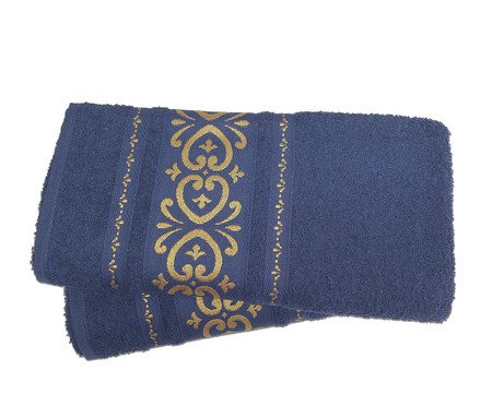 Toalha de Banho Afeto Azul Noite - 75X150cm | Westwing