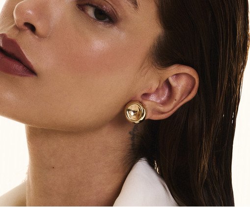 Brinco Mini Bunch Banho de Ouro P, gold | WestwingNow