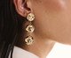 Brinco Mini Moneda Banho de Prata, silver or metallic | WestwingNow