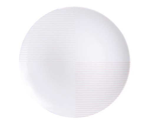 Prato Raso de Porcelana Grid, Branco | WestwingNow