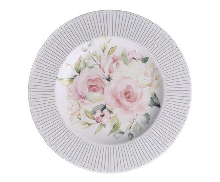 Prato para Sobremesa de Porcelana Ornatta