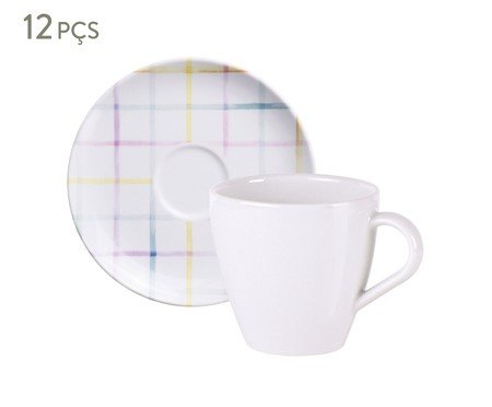 Jogo de Xícaras para Capuccino em Porcelana Sweet