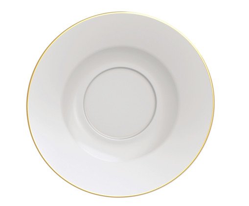 Pires para Chá com Filete Dourado Elisa, Branco | WestwingNow