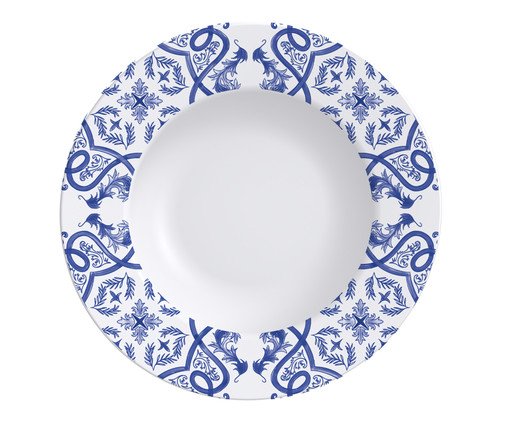 Prato Raso de Porcelana Algarve Azul, Colorido | WestwingNow