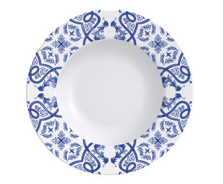 Prato Raso de Porcelana Algarve Azul