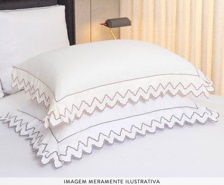 Fronha Organic com Laise - Gris | Westwing
