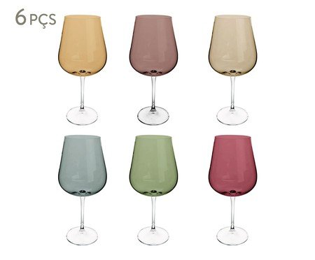 Jogo de Taças para Vinho Ardea Colorido | Westwing