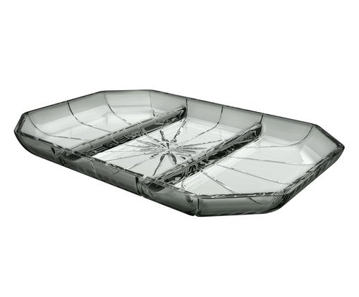 Petisqueira em Cristal Ecológico Refinatto Fumê, cinza | WestwingNow