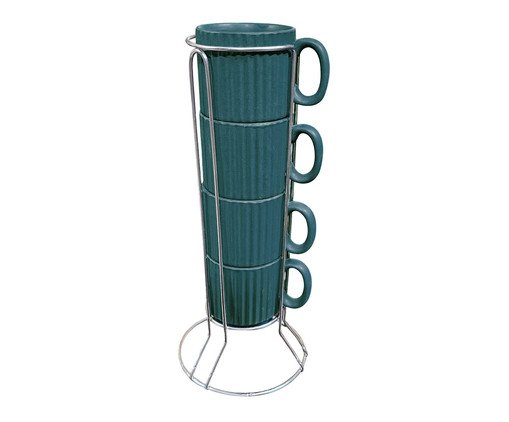 Jogo de Xícaras para Café Striatto Verde, Verde | WestwingNow